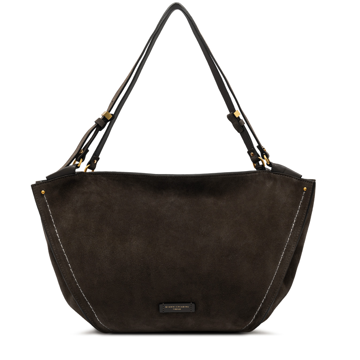 Gianni Chiarini Bloom Large Leather Bag - Moka- Big Bag NY