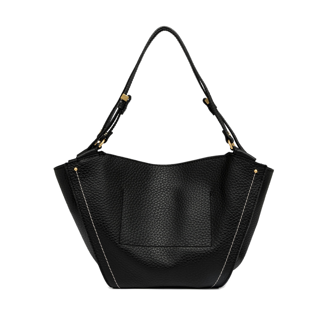 Gianni Chiarini Bloom Leather Bag - Black- Big Bag NY