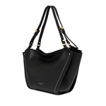 Gianni Chiarini Bloom Leather Bag - Black- Big Bag NY