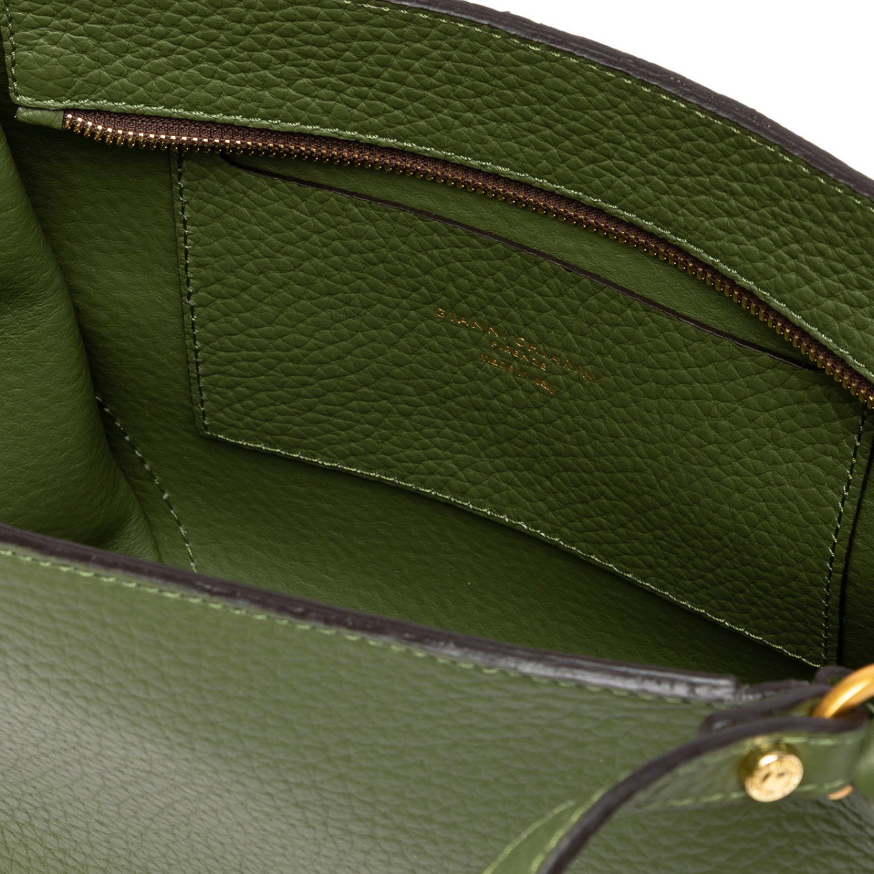 Gianni Chiarini Bloom Leather Bag - Deep Fir- Big Bag NY