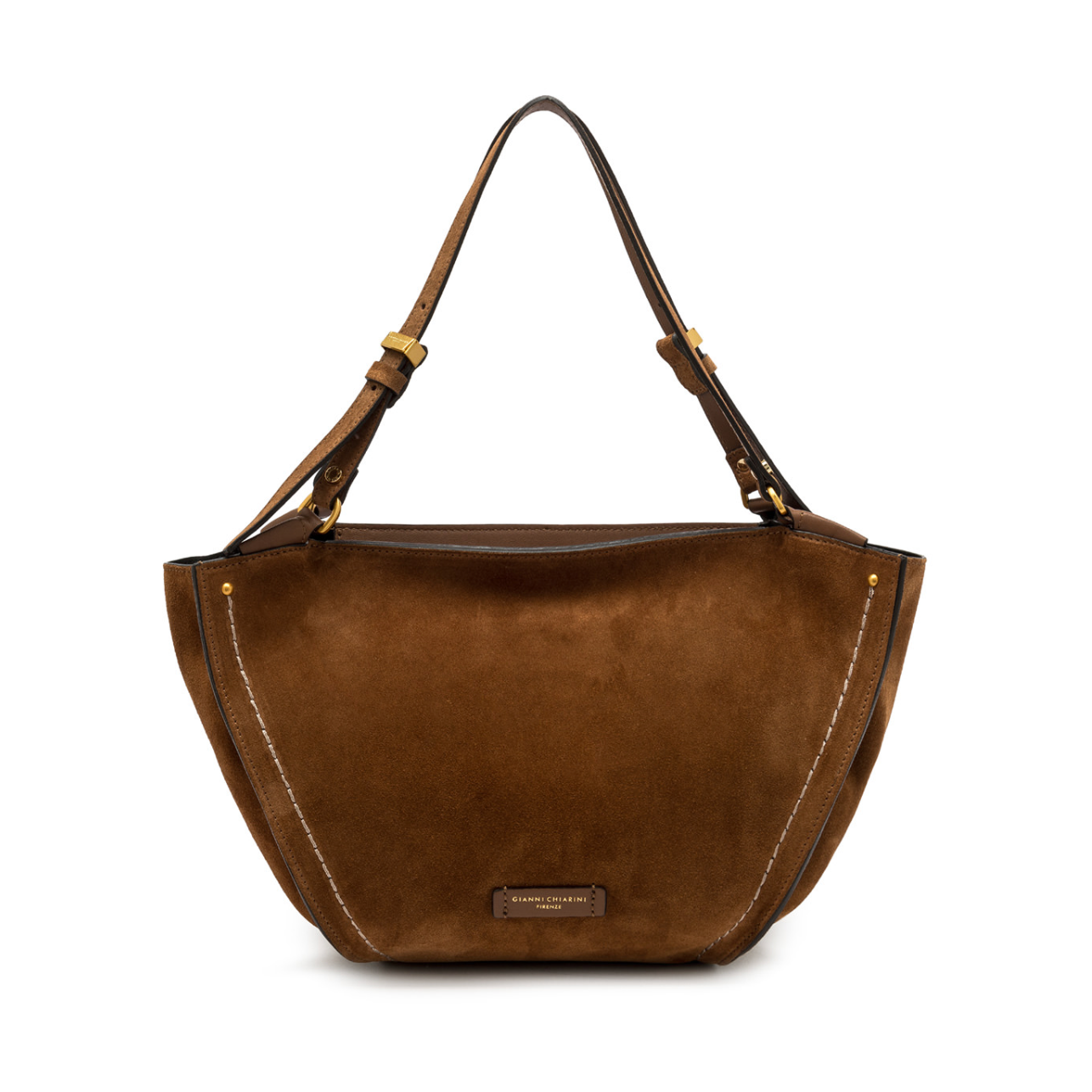 Gianni Chiarini Bloom Medium Leather Bag - Cognac- Big Bag NY