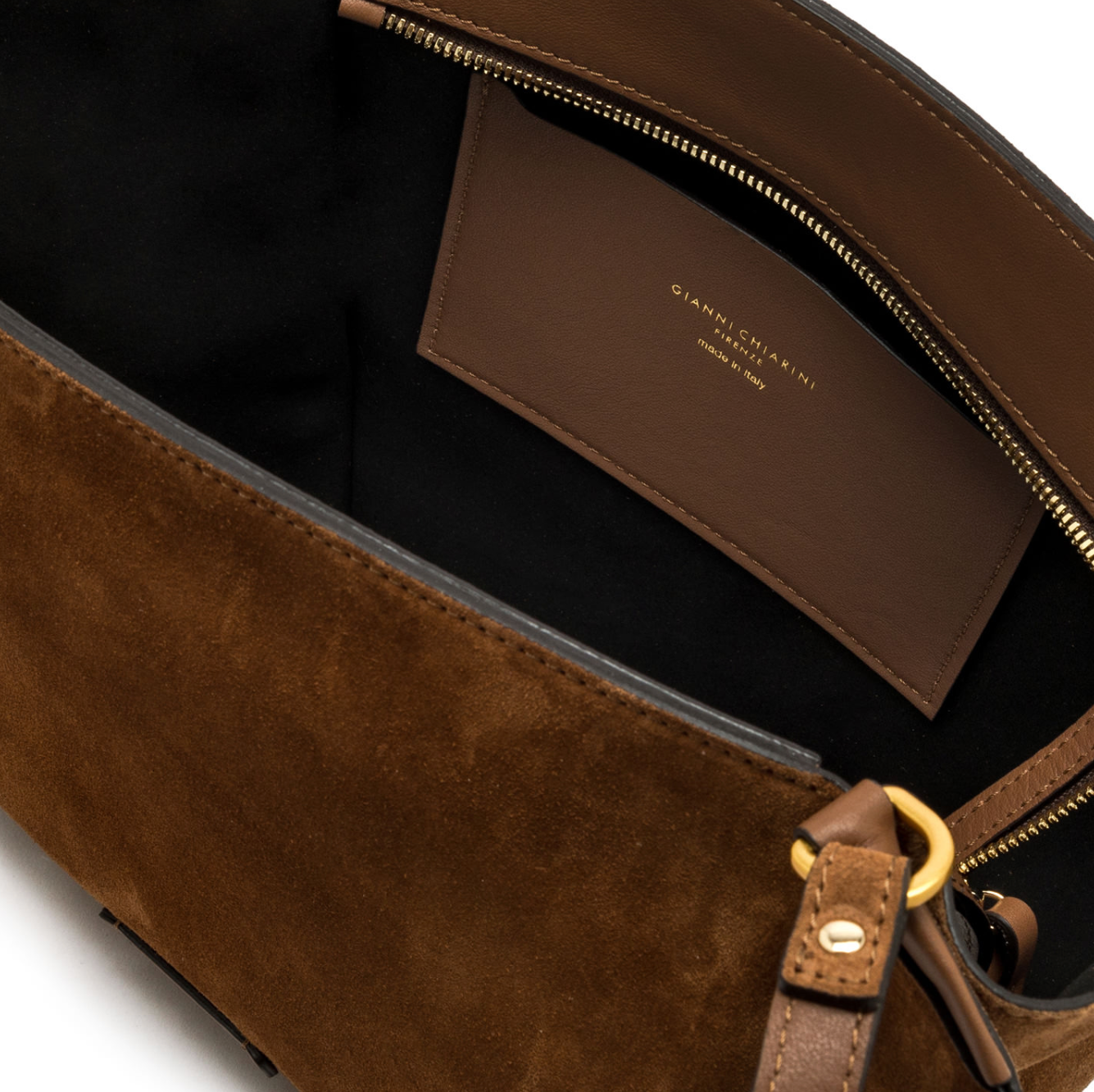 Gianni Chiarini Bloom Medium Leather Bag - Cognac- Big Bag NY