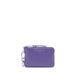 Gianni Chiarini Compact Credit Card and Key Case Zip Wallet Purple - Big Bag NY 1