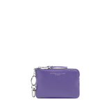 Gianni Chiarini Compact Credit Card and Key Case Zip Wallet Purple - Big Bag NY 1