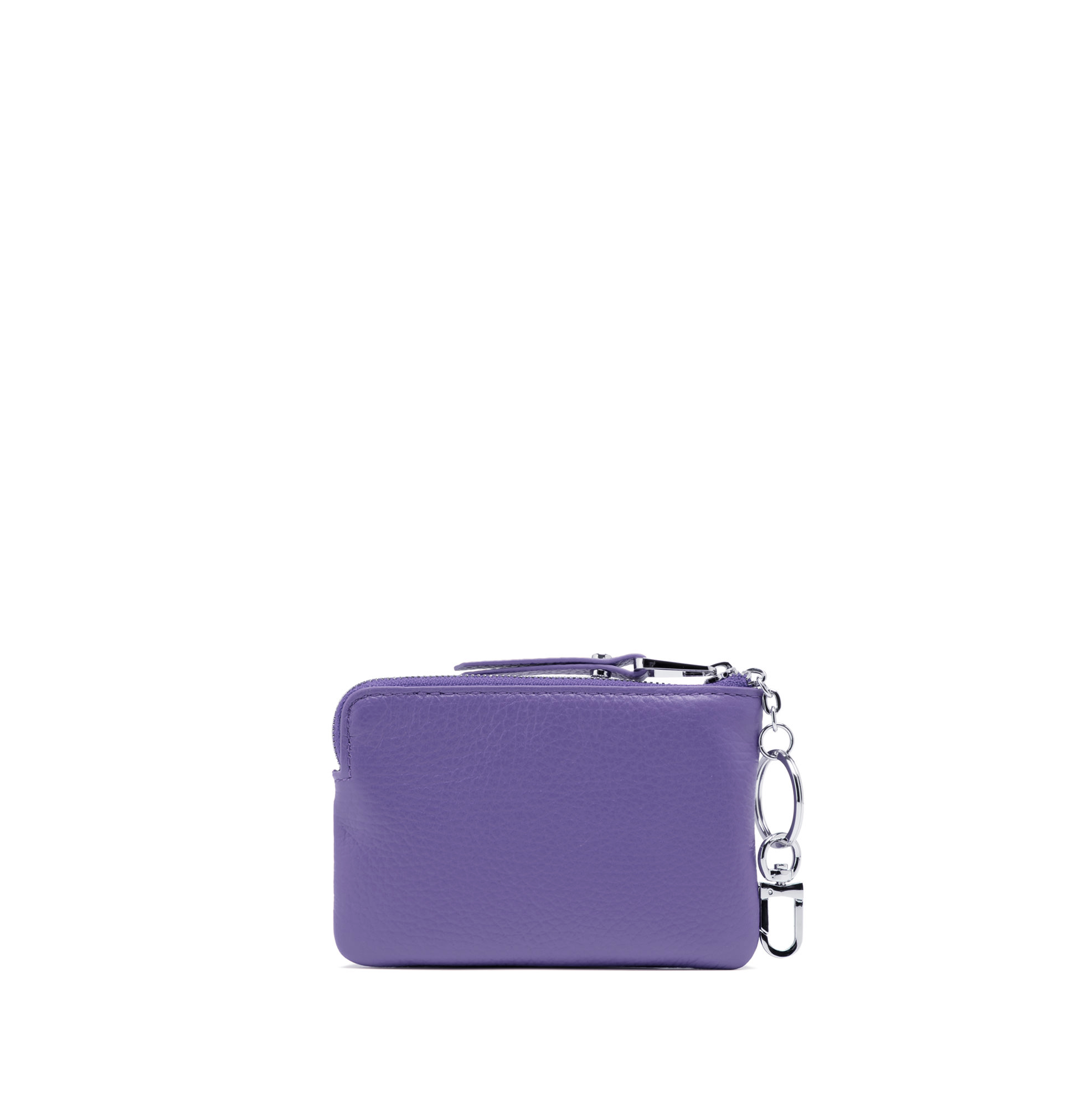 Gianni Chiarini Compact Credit Card and Key Case Zip Wallet Purple - Big Bag NY