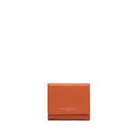Gianni Chiarini Compact Trifold with Large Zip Pocket Coral Orange - Big Bag NY