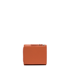 Gianni Chiarini Compact Trifold with Large Zip Pocket Coral Orange - Big Bag NY