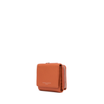 Gianni Chiarini Compact Trifold with Large Zip Pocket Coral Orange - Big Bag NY