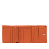 Gianni Chiarini Compact Trifold with Large Zip Pocket Coral Orange - Big Bag NY
