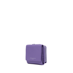 Gianni Chiarini Compact Trifold with Large Zip Pocket Purple - Big Bag NY 