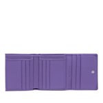 Gianni Chiarini Compact Trifold with Large Zip Pocket Purple - Big Bag NY