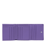 Gianni Chiarini Compact Trifold with Large Zip Pocket Purple - Big Bag NY