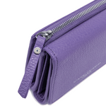 Gianni Chiarini Compact Trifold with Large Zip Pocket Purple - Big Bag NY 