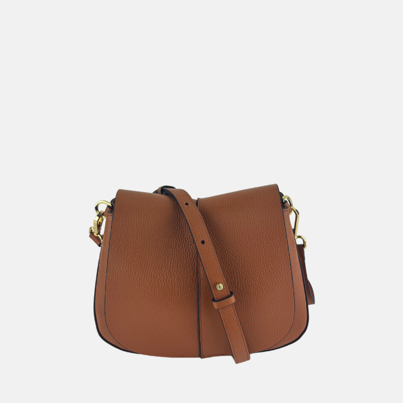 Gianni Chiarini Helena Round Flap Crossbody - Caramel - Big Bag NY 