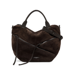 Gianni Chiarini Large Suede Shania Bag- Moka- Big Bag 