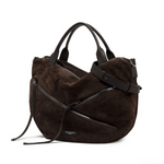 Gianni Chiarini Large Suede Shania Bag- Moka- Big Bag 