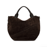 Gianni Chiarini Large Suede Shania Bag- Moka- Big Bag 