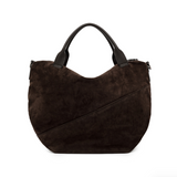 Gianni Chiarini Large Suede Shania Bag- Moka- Big Bag 
