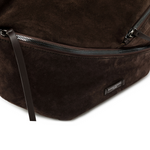 Gianni Chiarini Large Suede Shania Bag- Moka- Big Bag 