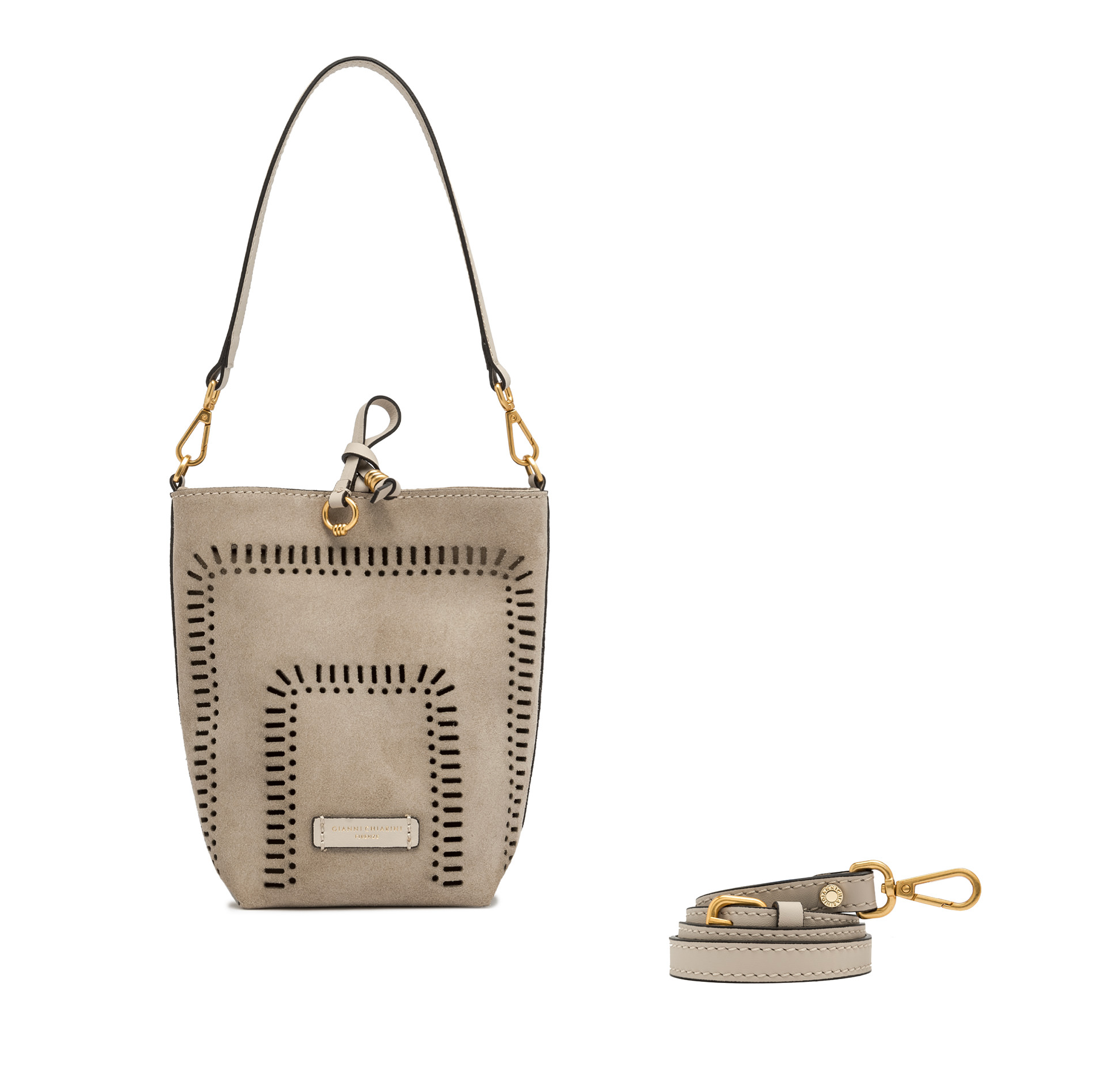 Gianni Chiarini Vanessa Suede Mini Bag Sand - Big Bag NY