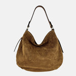 Gianni Notaro Large Suede Hobo Bag in Brown - Big Bag NY