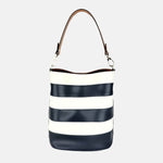 Gianni Notaro Medium Striped Shoulder Bucket Bag - Big Bag NY