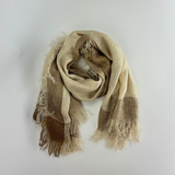 Gold Linen Shawl Scarf - Big Bag NY