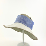 Grevi Linen Neutral Colorbock Floppy Hat - Big Bag NY