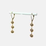 Grey Diamond Triple Drop Earrings - Big Bag NY