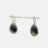 Hammered Silver Teardrop Shape Drop Earrings - Big Bag NY