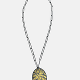 Heather Guidero Gold Mosaic Oval Pendant Necklace - Big Bag NY 2