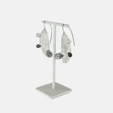 Heather Guidero Large Pin Silver and Tourmalated Quartz Earrings