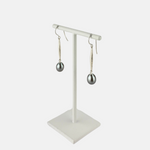 Heather Guidero Long Silver Tapers with Grey Pearl Earrings - Big Bag NY