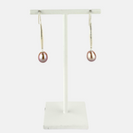 Heather Guidero Long Silver Tapers with Pink Pearl Earrings - Big Bag NY