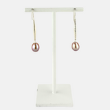 Heather Guidero Long Silver Tapers with Pink Pearl Earrings - Big Bag NY