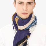 Paris wool scarf in Navy