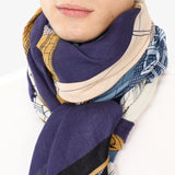 Paris wool scarf in Navy