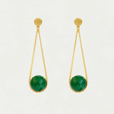 Ipanema Drop Earrings Green Onyx