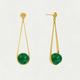 Ipanema Drop Earrings Green Onyx