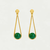 Mini Ipanema Drop Earrings Green Onyx