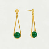 Mini Ipanema Drop Earrings Green Onyx