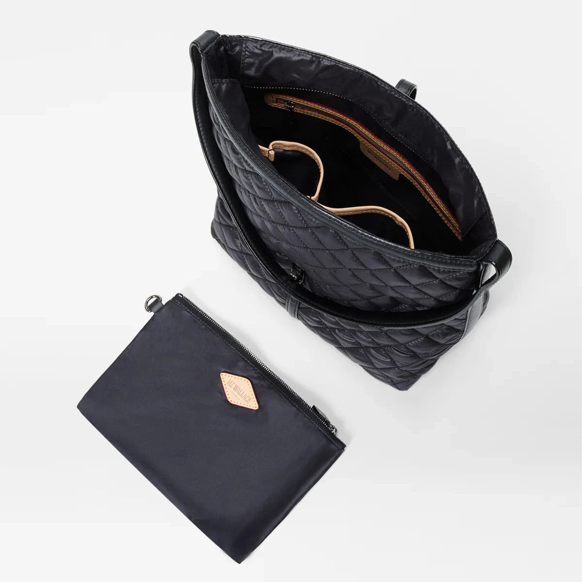 MZ WALLACE Small Astor Hobo in Black - Big Bag NY