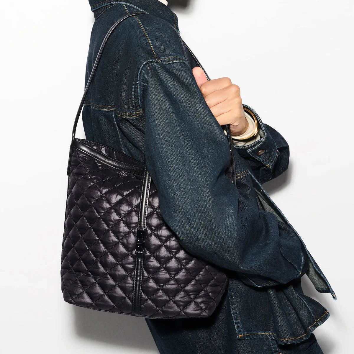 MZ WALLACE Small Astor Hobo in Black - Big Bag NY