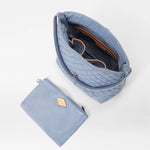 MZ WALLACE Small Astor Hobo in Stone Blue - Big Bag NY