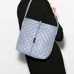 MZ WALLACE Small Astor Hobo in Stone Blue - Big Bag NY