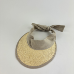 Julie Dubois Linen and Raffia Visor
