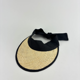 Julie Dubois Linen and Raffia Visor