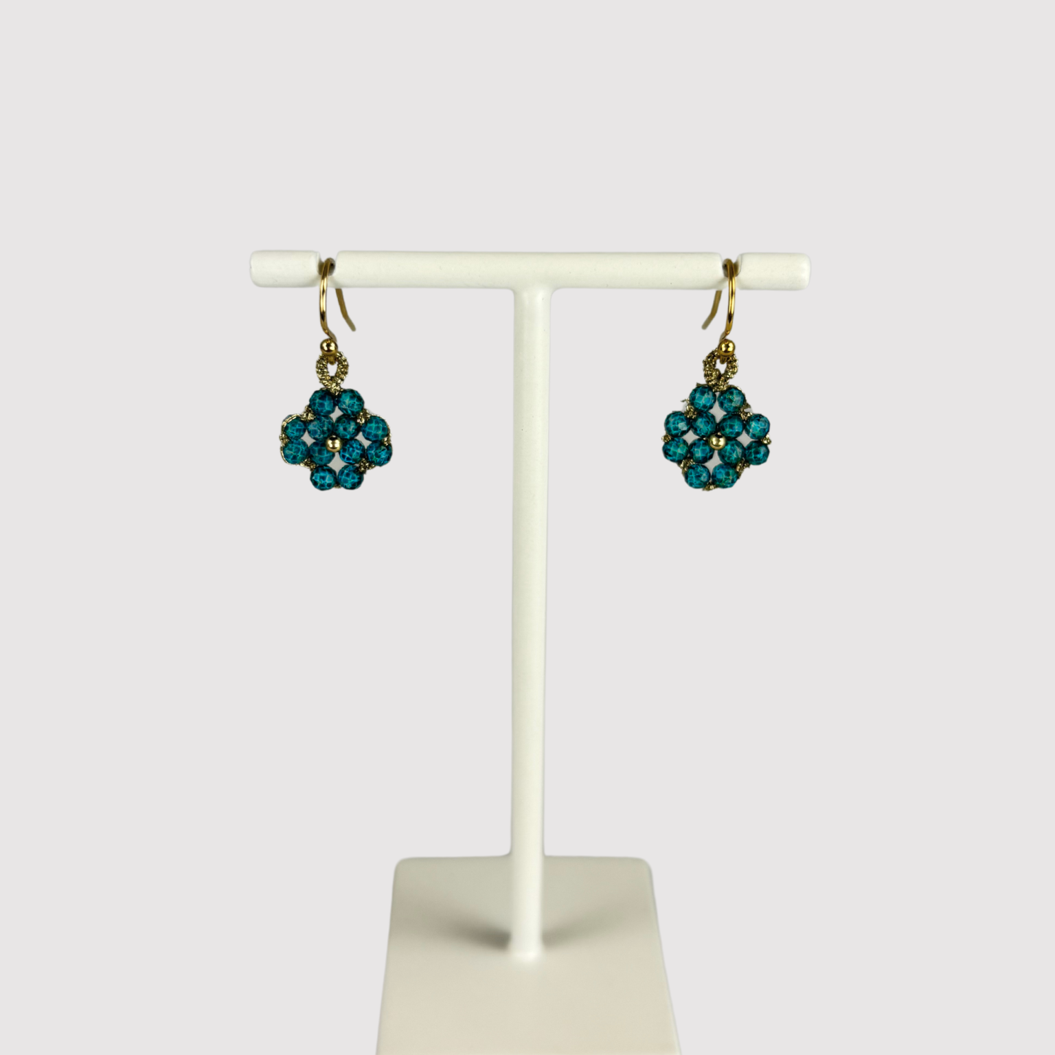 Danielle Welmond Mini Clover Earrings London Blue Topaz - Big Bag NY

