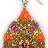 Coral and Pink Dangle Earrings