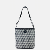 Acrylic Pocket Shoulder SD Bag in Geometric Print - Big Bag NY
